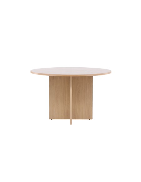 Matbord Strada, Ø120 cm, Vitlaserad