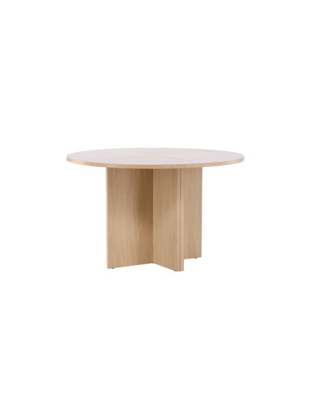 Matbord Strada, Ø120 cm, Vitlaserad