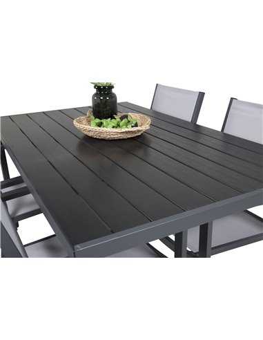 Matgrupp Break med Copacabana matstolar, 150 × 90 cm