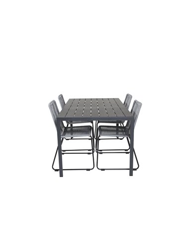 Matgrupp Break med Lindos matstolar, 150 × 90 cm