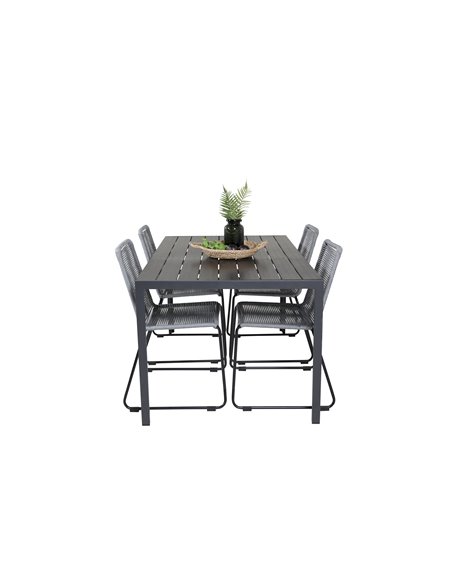 Matgrupp Break med Lindos matstolar, 150 × 90 cm