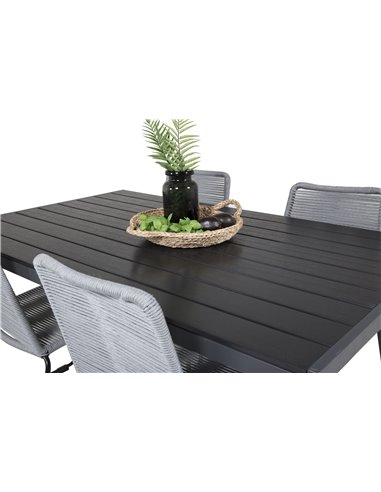 Matgrupp Break med Lindos matstolar, 150 × 90 cm