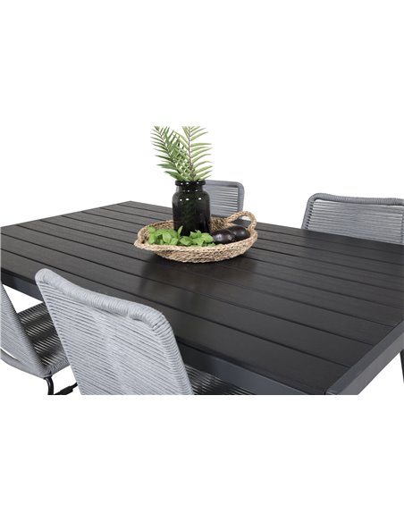 Matgrupp Break med Lindos matstolar, 150 × 90 cm
