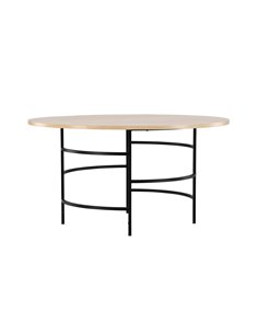 Runt matbord Copenhagen, Ø140 cm, Vitlaserad