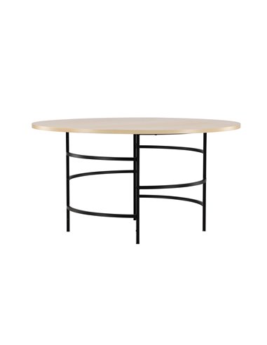 Runt matbord Copenhagen, Ø140 cm, Vitlaserad