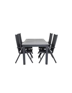 Matgrupp Albany med Break matstolar, 152 × 90 cm