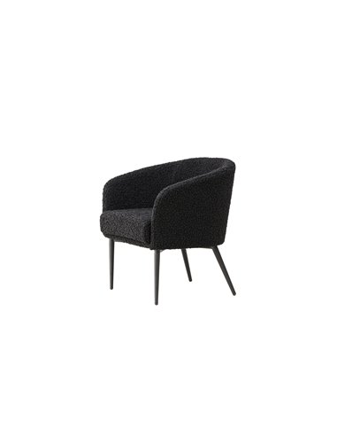 Fåtölj Fluffy, 66 × 64 cm, Svart