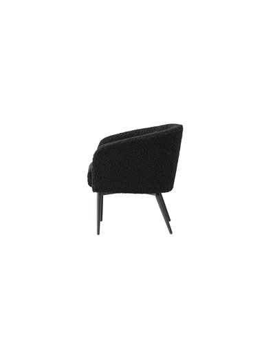 Fåtölj Fluffy, 66 × 64 cm, Svart