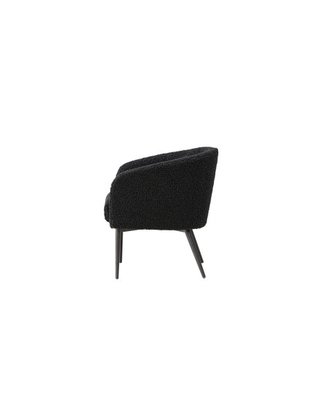 Fåtölj Fluffy, 66 × 64 cm, Svart