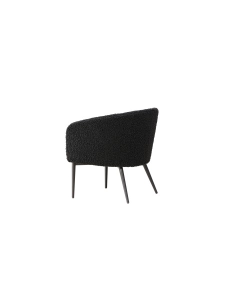 Fåtölj Fluffy, 66 × 64 cm, Svart