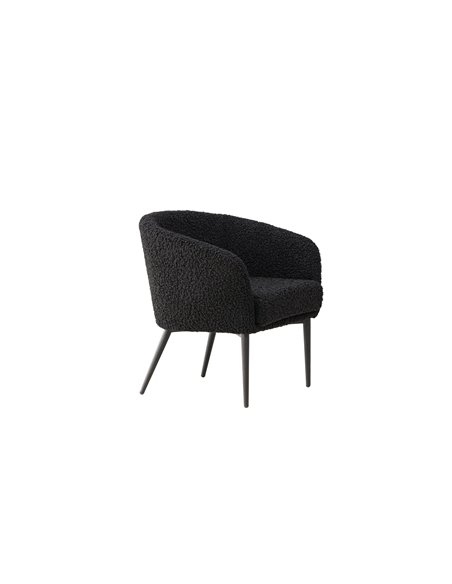 Fåtölj Fluffy, 66 × 64 cm, Svart