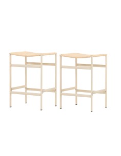 Barstol Polly, Beige/Vitlaserad