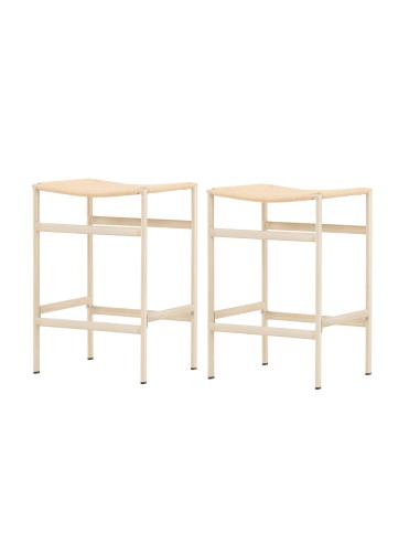 Barstol Polly, Beige/Vitlaserad