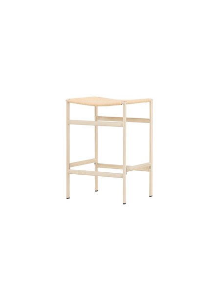 Barstol Polly, Beige/Vitlaserad