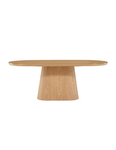 Ovalt matbord Castor, 200 × 90 cm, Natur