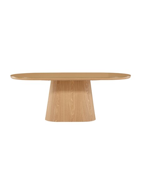 Ovalt matbord Castor, 200 × 90 cm, Natur
