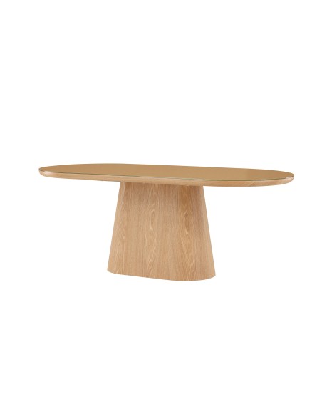 Ovalt matbord Castor, 200 × 90 cm, Natur