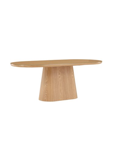 Ovalt matbord Castor, 200 × 90 cm, Natur