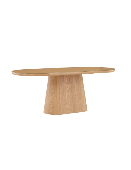 Ovalt matbord Castor, 200 × 90 cm, Natur