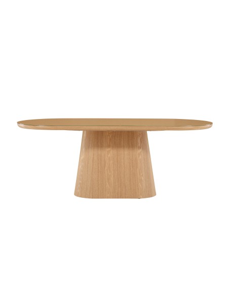 Ovalt matbord Castor, 200 × 90 cm, Natur
