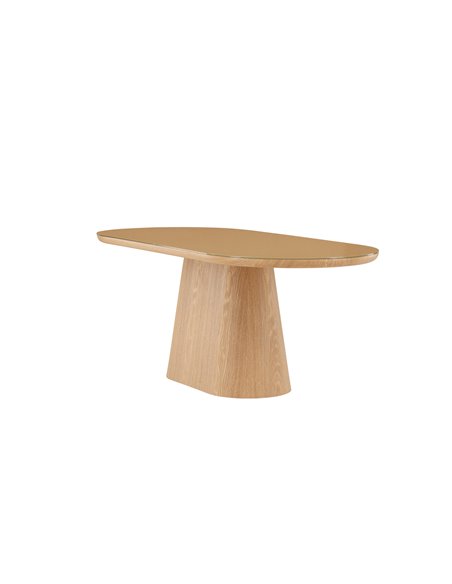 Ovalt matbord Castor, 200 × 90 cm, Natur