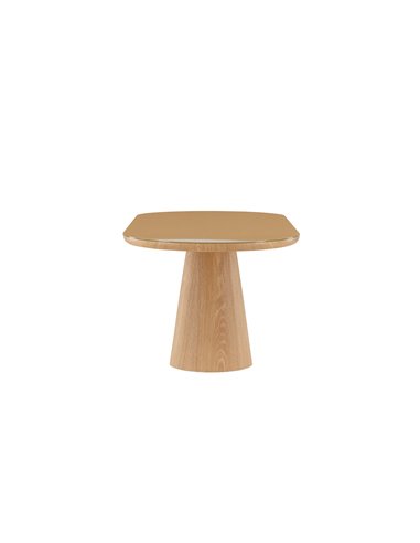 Ovalt matbord Castor, 200 × 90 cm, Natur