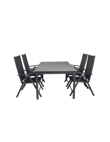 Matgrupp Levels med Break matstolar, 160 × 100 cm