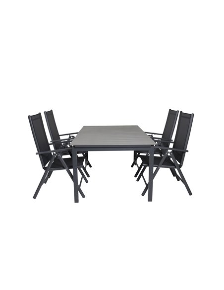 Matgrupp Levels med Break matstolar, 160 × 100 cm