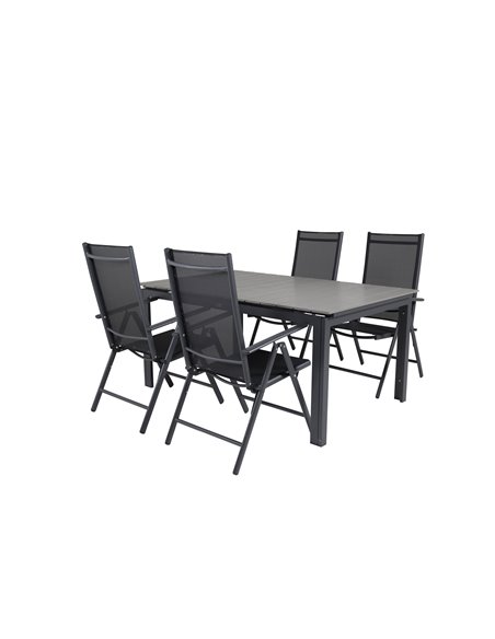 Matgrupp Levels med Break matstolar, 160 × 100 cm