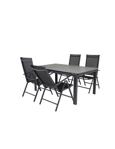 Matgrupp Levels med Break matstolar, 160 × 100 cm