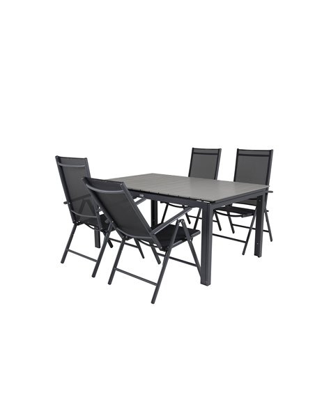 Matgrupp Levels med Break matstolar, 160 × 100 cm
