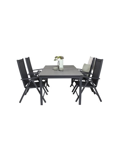 Matgrupp Levels med Break matstolar, 160 × 100 cm