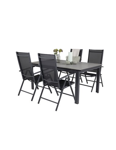 Matgrupp Levels med Break matstolar, 160 × 100 cm