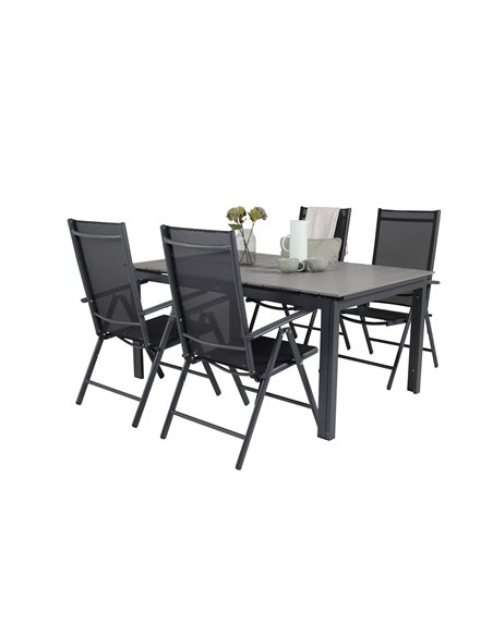 Matgrupp Levels med Break matstolar, 160 × 100 cm