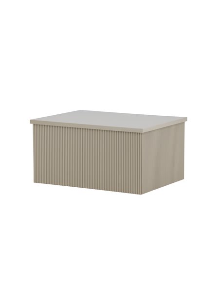 Sidobord Lenox, 80 × 60 cm, Beige
