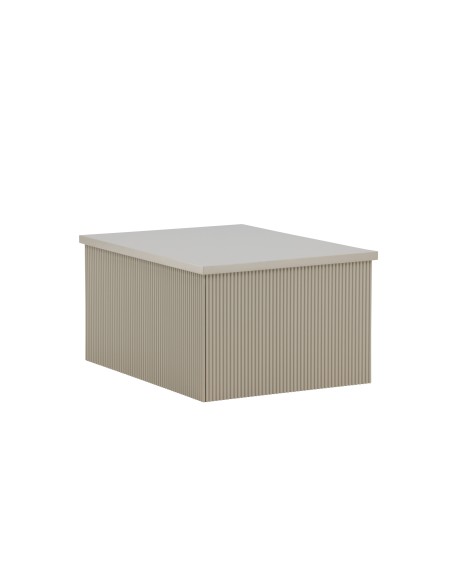 Sidobord Lenox, 80 × 60 cm, Beige