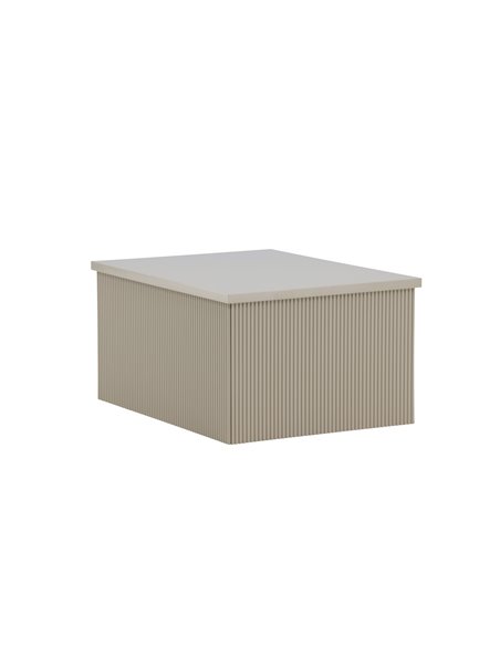 Sidobord Lenox, 80 × 60 cm, Beige