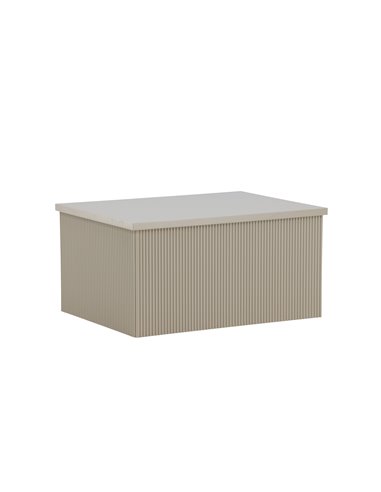 Sidobord Lenox, 80 × 60 cm, Beige