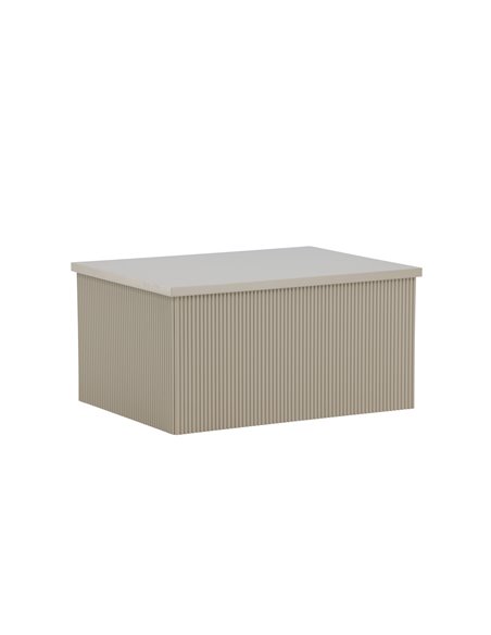 Sidobord Lenox, 80 × 60 cm, Beige