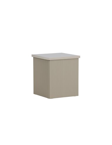 Sidobord Lenox, 40 × 40 cm, Beige