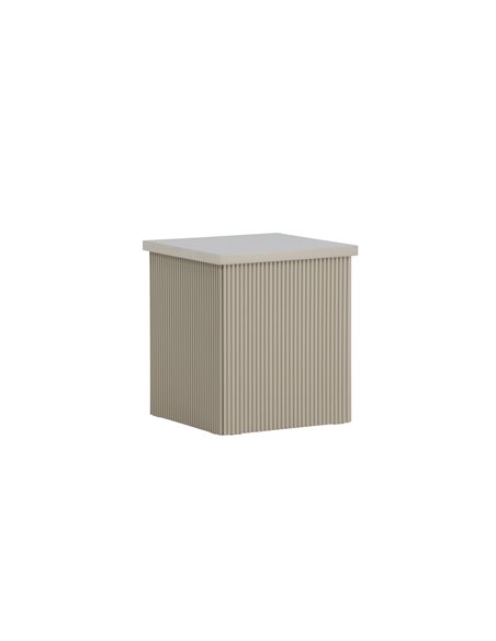 Sidobord Lenox, 40 × 40 cm, Beige