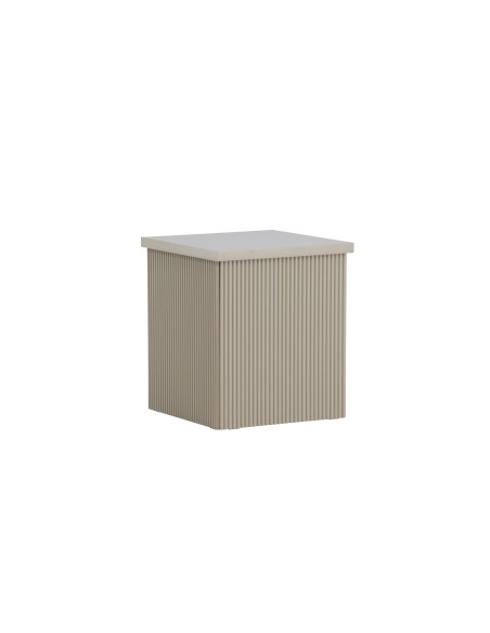 Sidobord Lenox, 40 × 40 cm, Beige