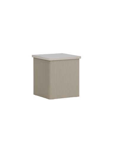 Sidobord Lenox, 40 × 40 cm, Beige