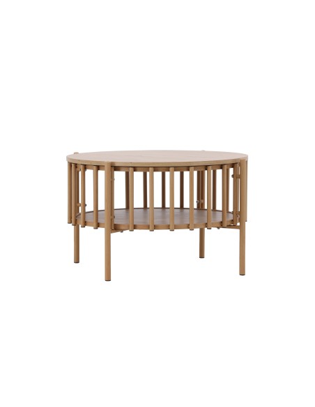 Runt soffbord Rubbo, Ø80 cm, Natur