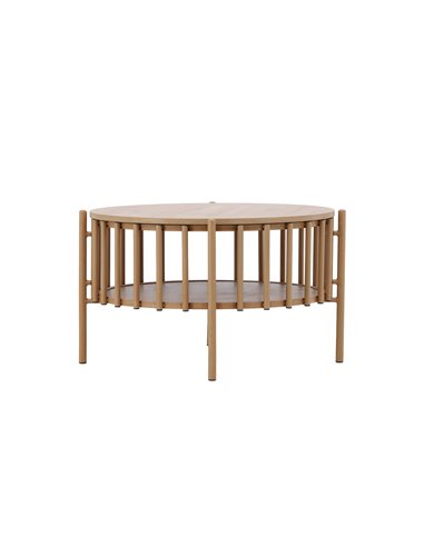 Runt soffbord Rubbo, Ø80 cm, Natur