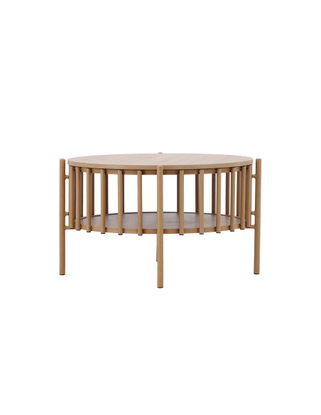 Runt soffbord Rubbo, Ø80 cm, Natur