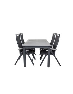 Matgrupp Albany med Albany matstolar, 160 × 100 cm