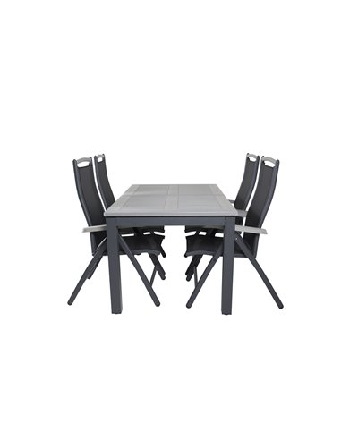 Matgrupp Albany med Albany matstolar, 160 × 100 cm