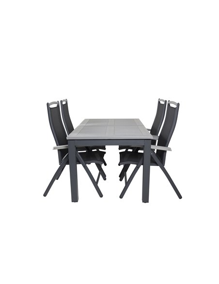 Matgrupp Albany med Albany matstolar, 160 × 100 cm