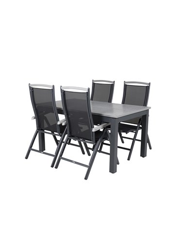 Matgrupp Albany med Albany matstolar, 160 × 100 cm